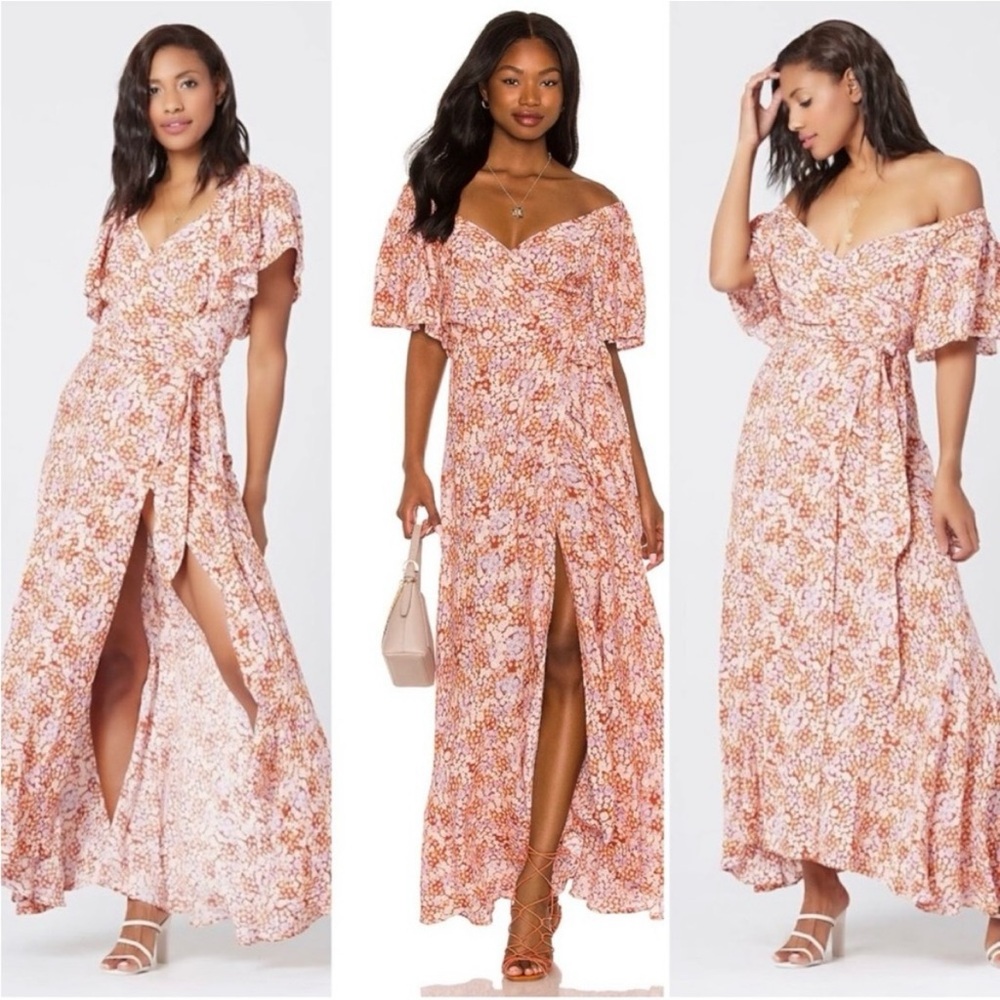 Revolve L *Space Panama dress, maxi wrap, lily-of-the-valley, xs, NWT